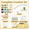 6 Pack Christmas Crochet Kit for Beginners Adults & Kids, Animal Crochet Patterns with Video Tutorial, DIY Starter Kit Includes Yarn, Hook, Gift for Craft Lovers